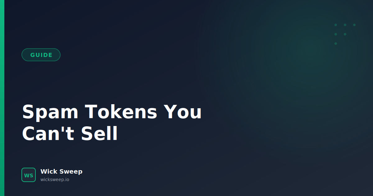 Spam Tokens You Can't Sell: What to Do With Them on Solana